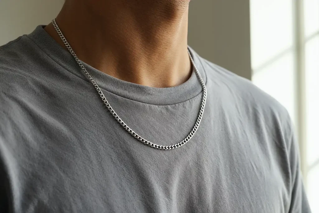 Model Kalung Emas Putih Pria